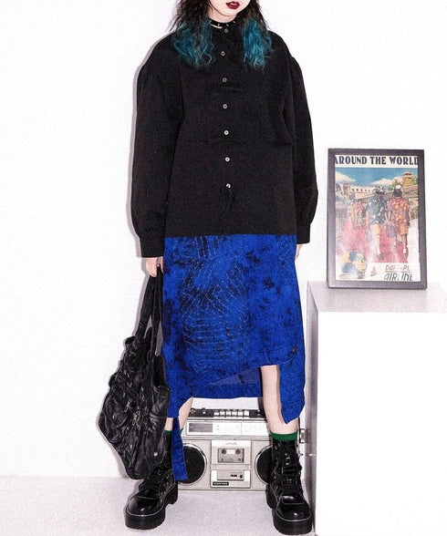 Asymmetric Stitch Dyed Skirt